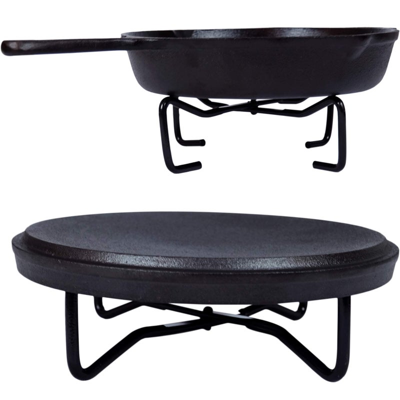 Crucible Cookware Pre-Seasoned Cast Iron Camp Dutch Oven, 4.1 qt, including Lid Lifter, Lid Stand and Silicone Handle Holders - Image 5